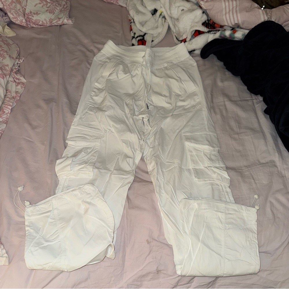 Lululemon White Cargo Dance Studio Pants